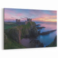 Coastal Castle Landscape - Scenic Sunset Over a Cliffside Fortress