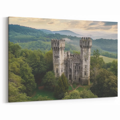 Hidden Forest Castle - Scenic Medieval Fortress in Lush Greenery