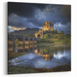 Riverside Castle - Majestic Fortress with Scenic Bridge Reflection