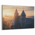 Sunrise Castle - Medieval Fortress with Golden Morning Glow