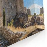 Sunlit Medieval Castle - Historic Fortress with Stone Pathway