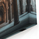 Gothic Castle Interior - Dramatic Arched Hallway in Historic Design