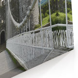 Castle Entrance - Historic Suspension Bridge Leading to Medieval Fortress