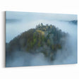Misty Fortress Above the Clouds - Scenic Castle Landscape Art Print