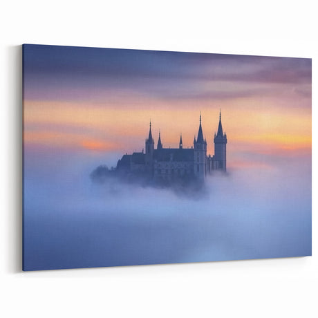 Enchanted Castle in the Mist - Scenic European Castle Landscape