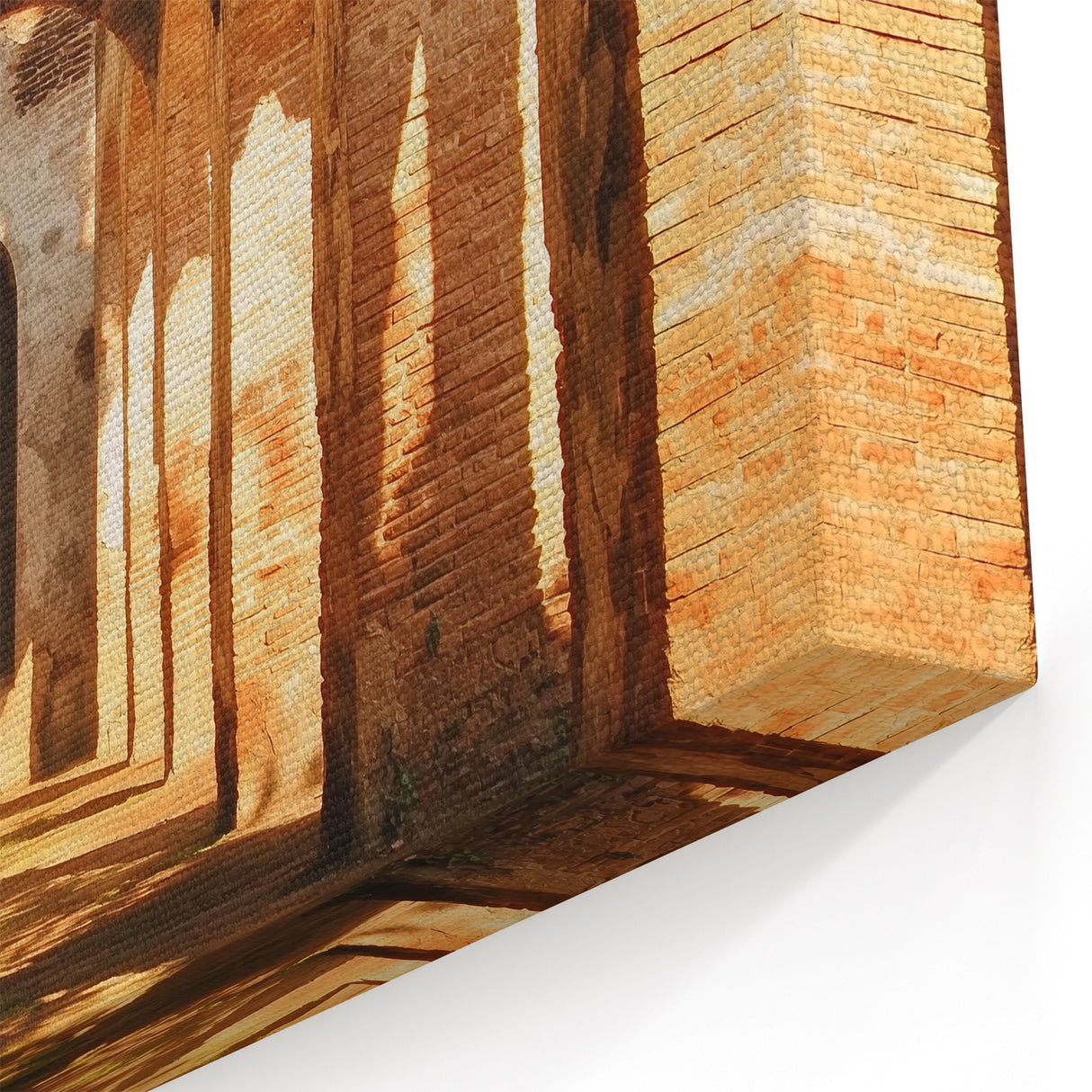 Golden Arches - Sunlit Historic Corridor Wall Art