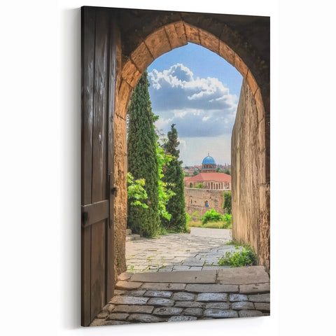 Historical Archway View - Timeless Castle-Inspired Wall Art