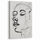 Abstract Human Figures - Minimalist Contemporary Line Art Canvas