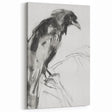 Abstract Figurative Art - Black and White Bird Sketch Wall Decor