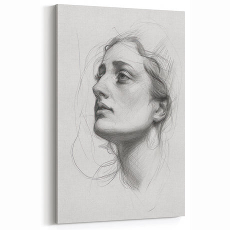 Abstract Human Figures - Monochromatic Line Art Sketch Wall Decor