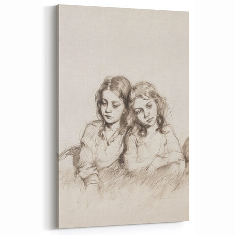 Artistic Figurative Designs - Serene Companionship Canvas Print