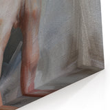 Abstract Human Figures - Gentle Bond in Artistic Charcoal
