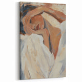 Modern Figurative Abstract - Restful Reverie in Warm Tones