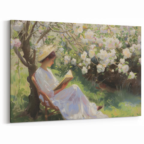 Modern Figurative Abstract Art - Vibrant Outdoor Scene Canvas