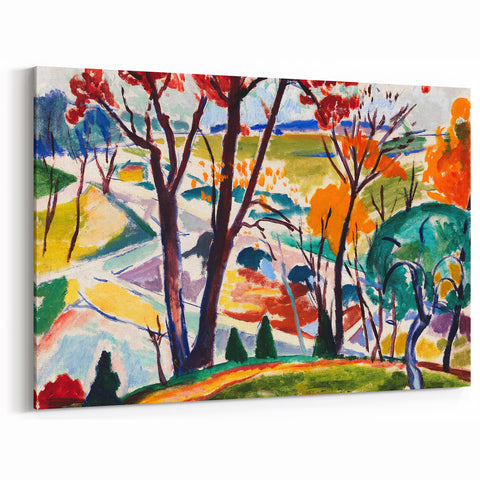 Vibrant Abstract Modern Landscape Wall Art for Contemporary Decor