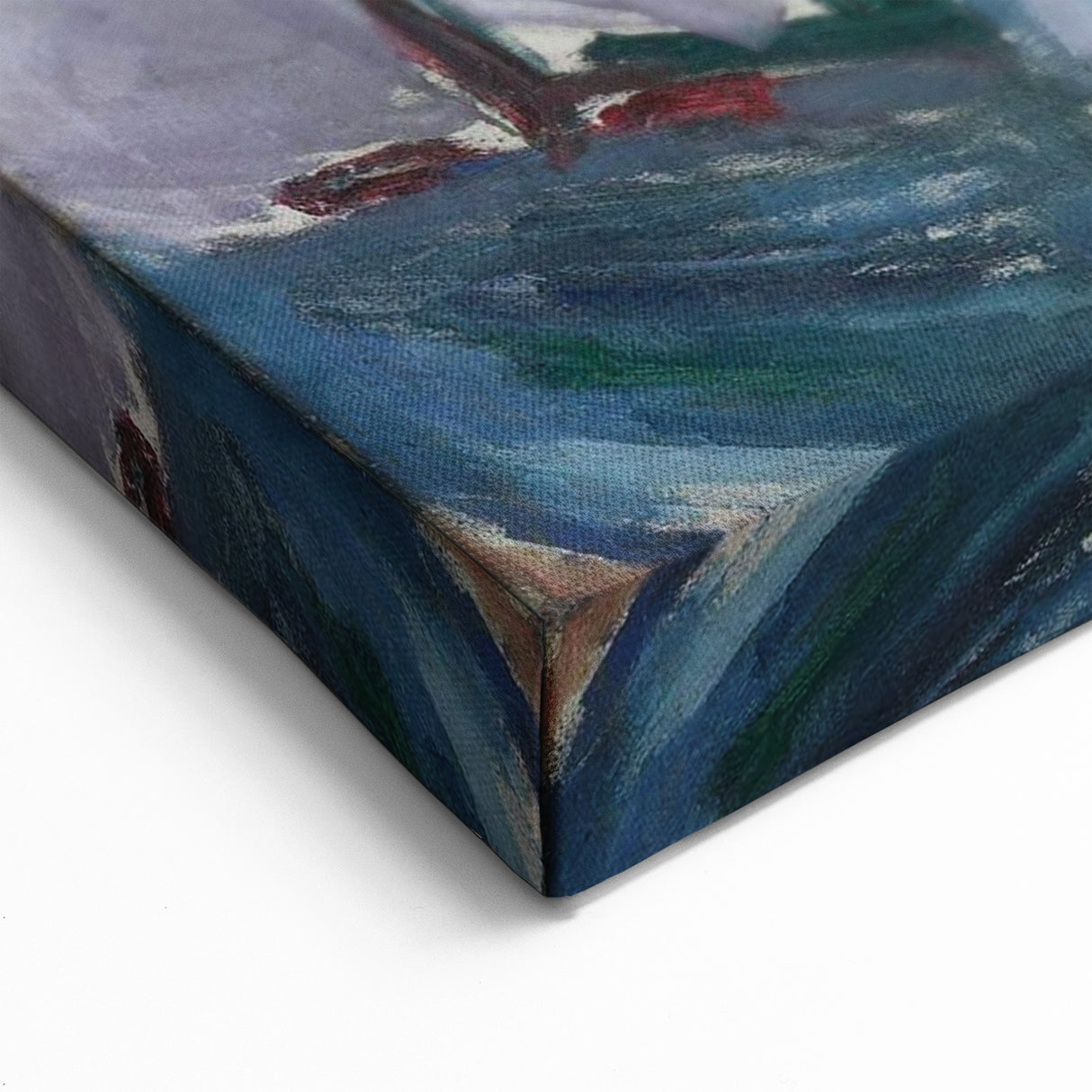 Expressionist Art: Radiant Sunburst with Abstract Mountain Landscape