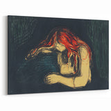 Expressionist Art: Emotional Abstract Portrait in Bold Red and Black