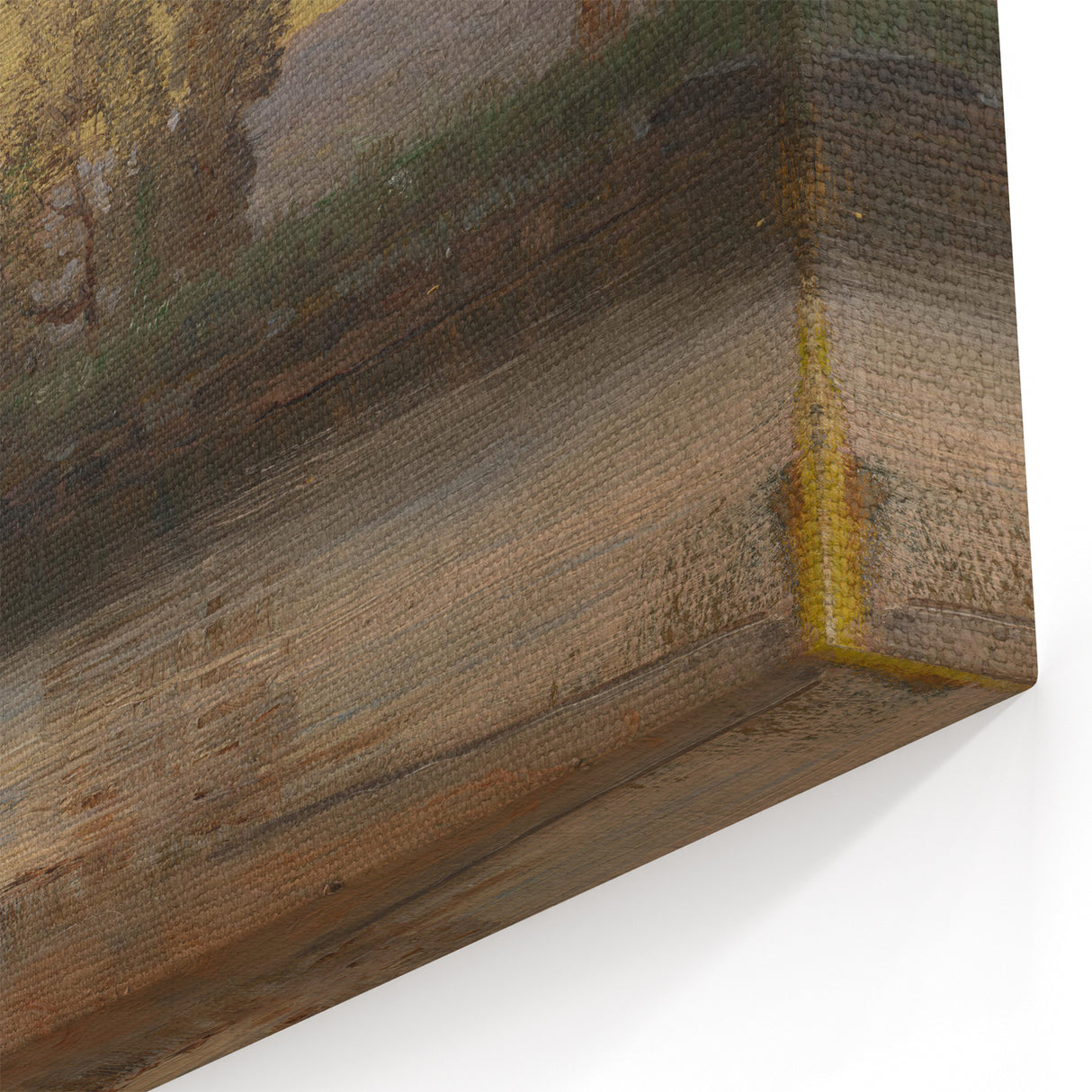 Modern Wall Art: Serene Twilight Landscape with Trees and River Scene