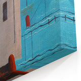 Modern Wall Art: Abstract Waterfront Scene with Bold Minimalist Style