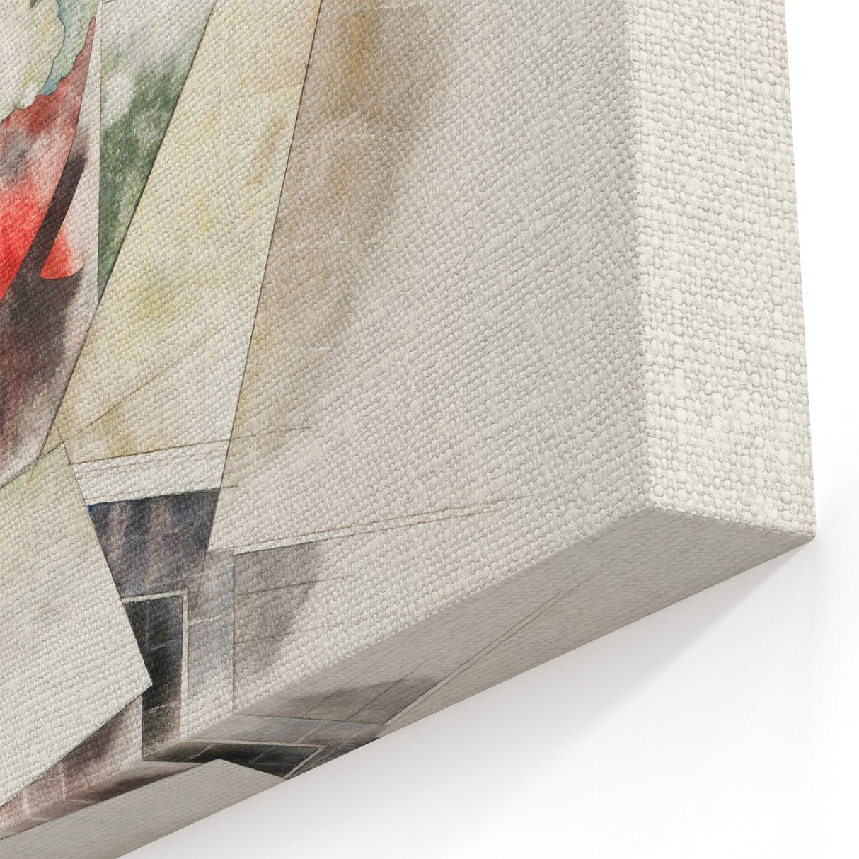Modern Wall Art: Abstract Rooftops and Trees with Geometric Flair