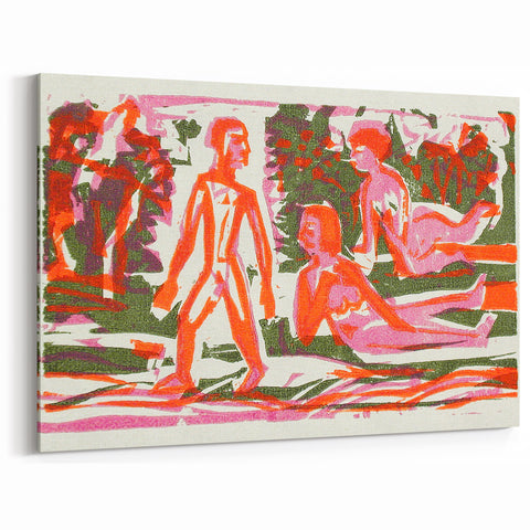 Abstract Expressionist Woodcut | Modern Expressionism Wall Art