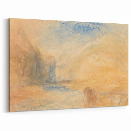 Romantic Art Prints: Serene Mountain Landscape with Lake