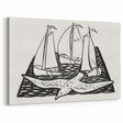 Expressionist Nautical Scene - Sailing Ships | Modern Wall Art Print