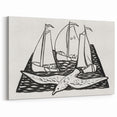 Expressionist Nautical Scene - Sailing Ships | Modern Wall Art Print