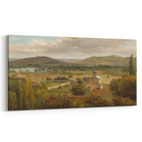 Romantic Art Prints: Panoramic Landscape Near River Moselle by Rousseau