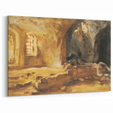 Romantic Art Prints: Ruined Cellar—Arras by John Singer Sargent