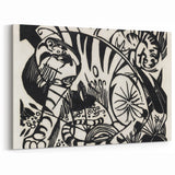 Expressionist Print - Tiger by Franz Marc | Black and White Wall Art