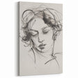Abstract Human Figures - Expressive Charcoal Sketch Canvas