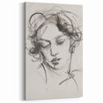 Abstract Human Figures - Expressive Charcoal Sketch Canvas