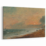 Romanticism Art: Hove Beach by Constable - Seascape Canvas Print