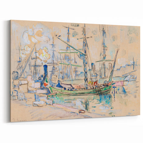 Modern Wall Art: Abstract Nautical Scene of Marseille Harbor