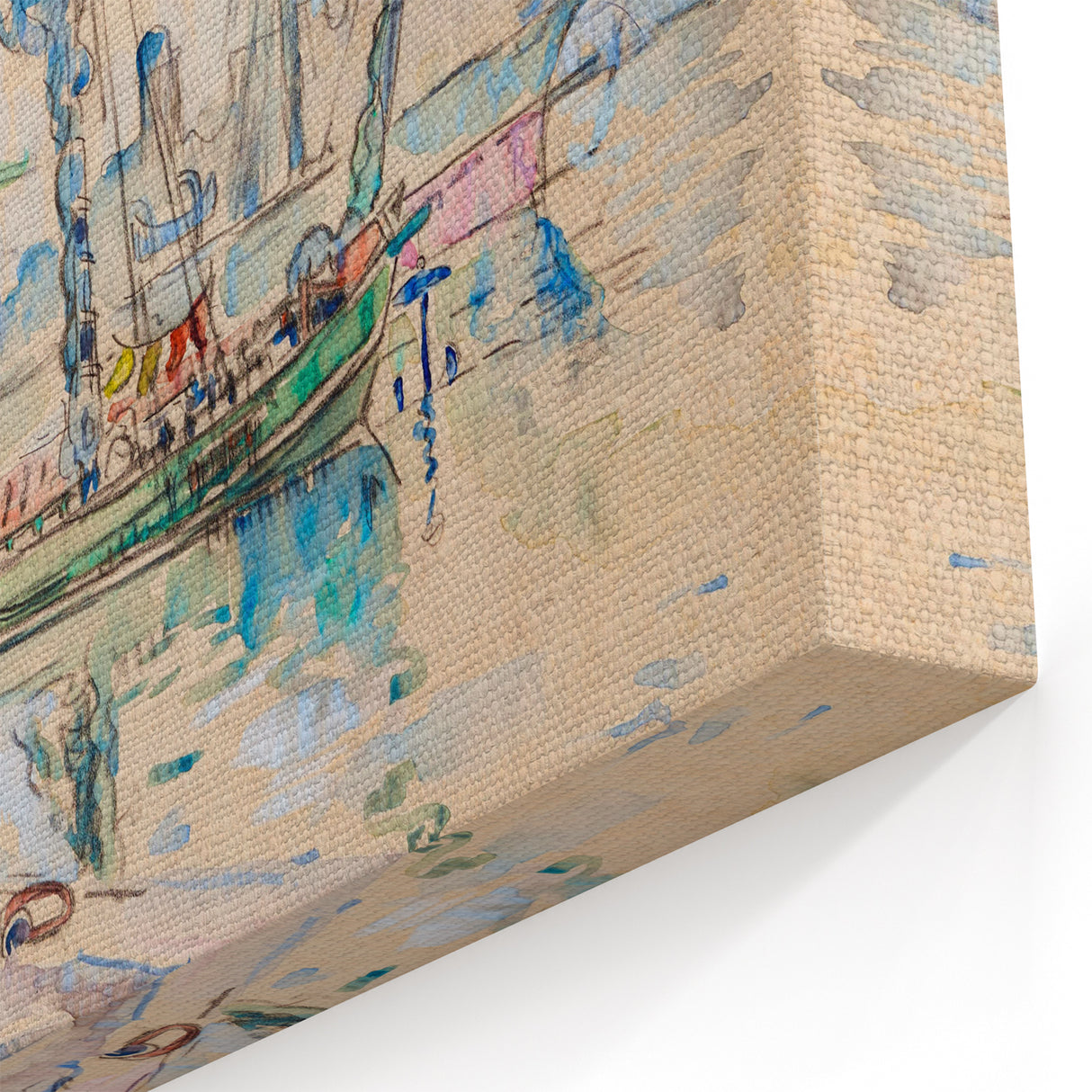 Modern Wall Art: Abstract Nautical Scene of Marseille Harbor