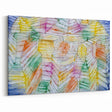 Modern Wall Art: Abstract Geometric Mountain Design with Pastel Tones
