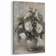 Floral Abstract Canvas Art – Elegant White Rose Bouquet