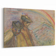 Expressionist Art: Two Men in Landscape - Abstract Expressionism Print