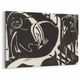 Expressionist Art: Two Mythical Animals - Abstract Expressionism Print