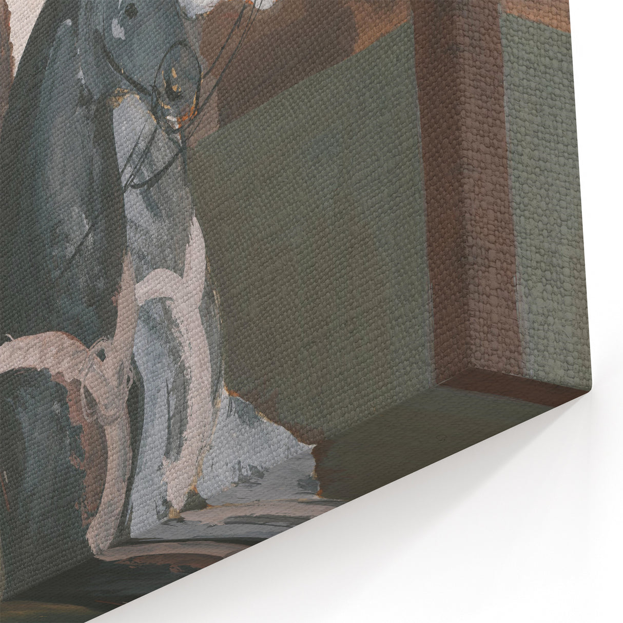 Expressionist Art: Two Riders - Abstract Expressionism Painting Print