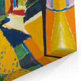 Modern Wall Art: Bold Abstract Landscape with Vibrant Geometric Design