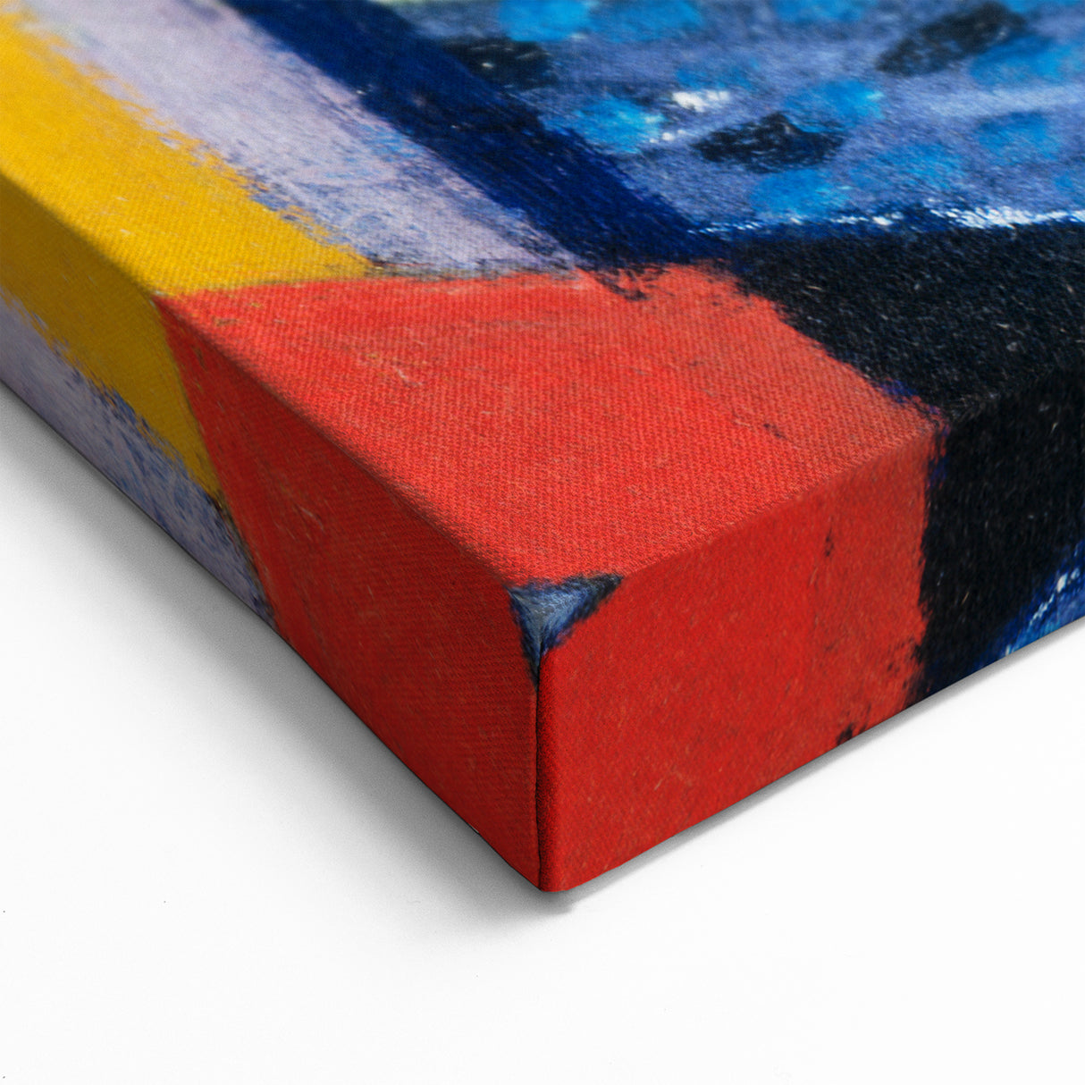 Modern Wall Art: Bold Abstract Landscape with Vibrant Geometric Design