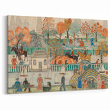 Modern Wall Art: Charming Central Park Scene with Vibrant City Life