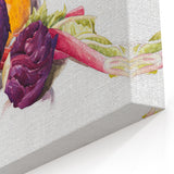 Modern Wall Art: Still Life with Red Cabbages, Rhubarb, and Orange