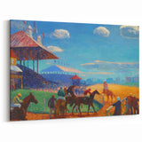 Modern Wall Art: Vibrant Race Track Scene with Dynamic Energy