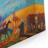 Modern Wall Art: Vibrant Race Track Scene with Dynamic Energy