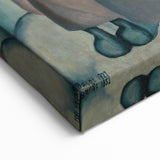 Modern Wall Art: Emotional Depiction of Refugees in Somber Tones