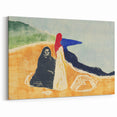Expressionist Art: Two Women on the Shore - Abstract Expressionism Print
