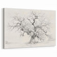Intricate Black-and-White Tree Sketch – Elegant Nature-Inspired Canvas